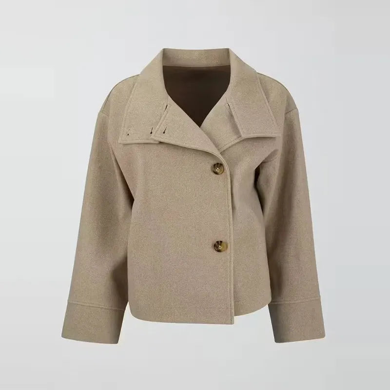 Damen-Mantel mit doppelreihem aufbau | klassischer stil