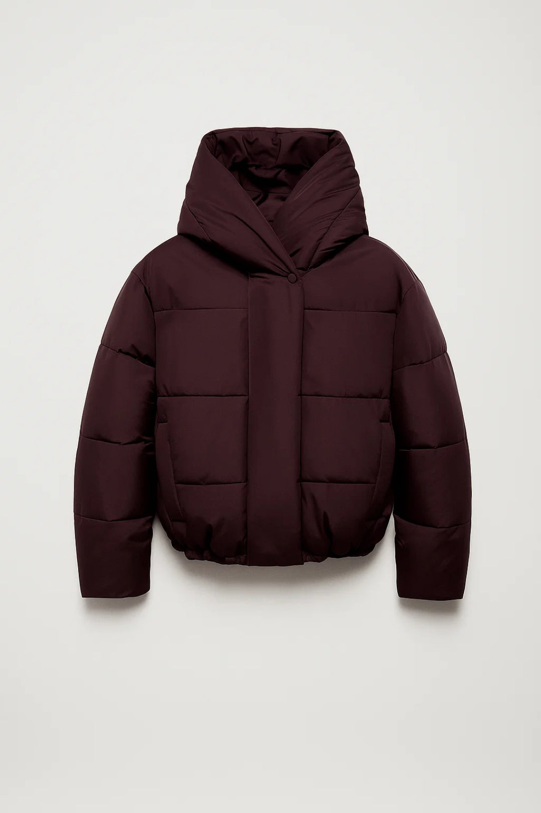 Damenjacke | Kurze gesteppte Jacke mit Kapuze und elastischem Saum