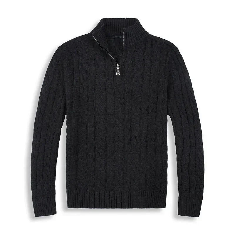 Herren Pullover | Stehkragen mit teilweiser Öffnung
