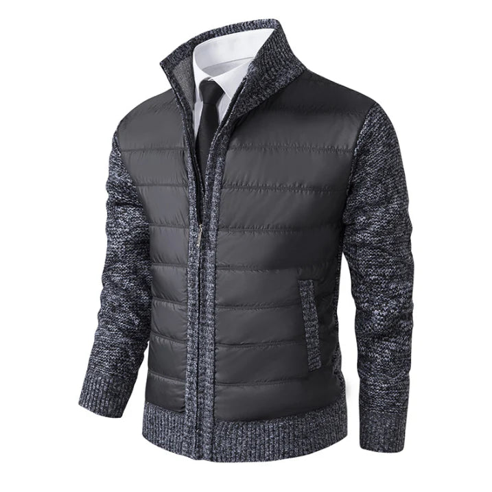 Herren-Steppjacke mit Langarmstruktur | gleichmäßige Steppung