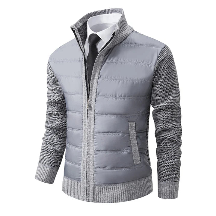 Herren-Steppjacke mit Langarmstruktur | gleichmäßige Steppung