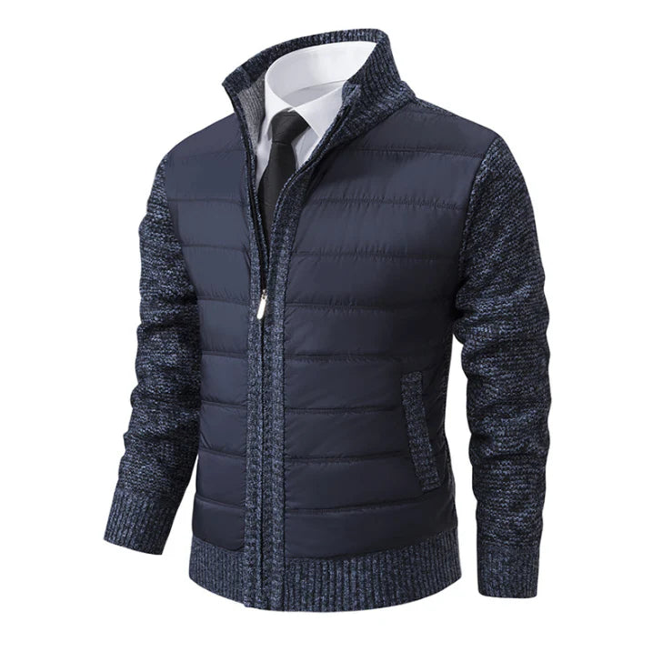 Herren-Steppjacke mit Langarmstruktur | gleichmäßige Steppung
