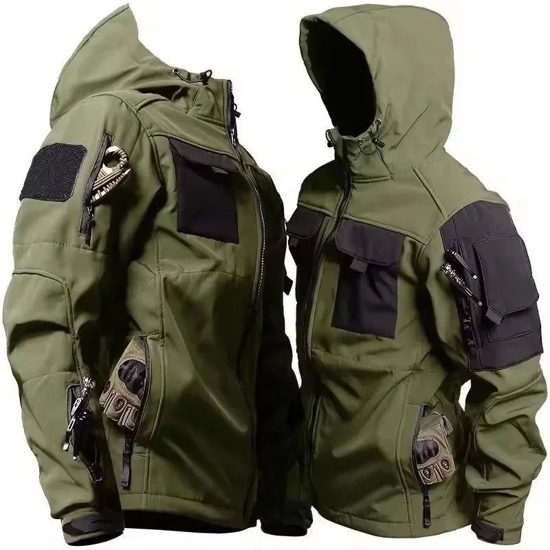 Herrenjacke | Kapuze und durchgehender Reißverschluss