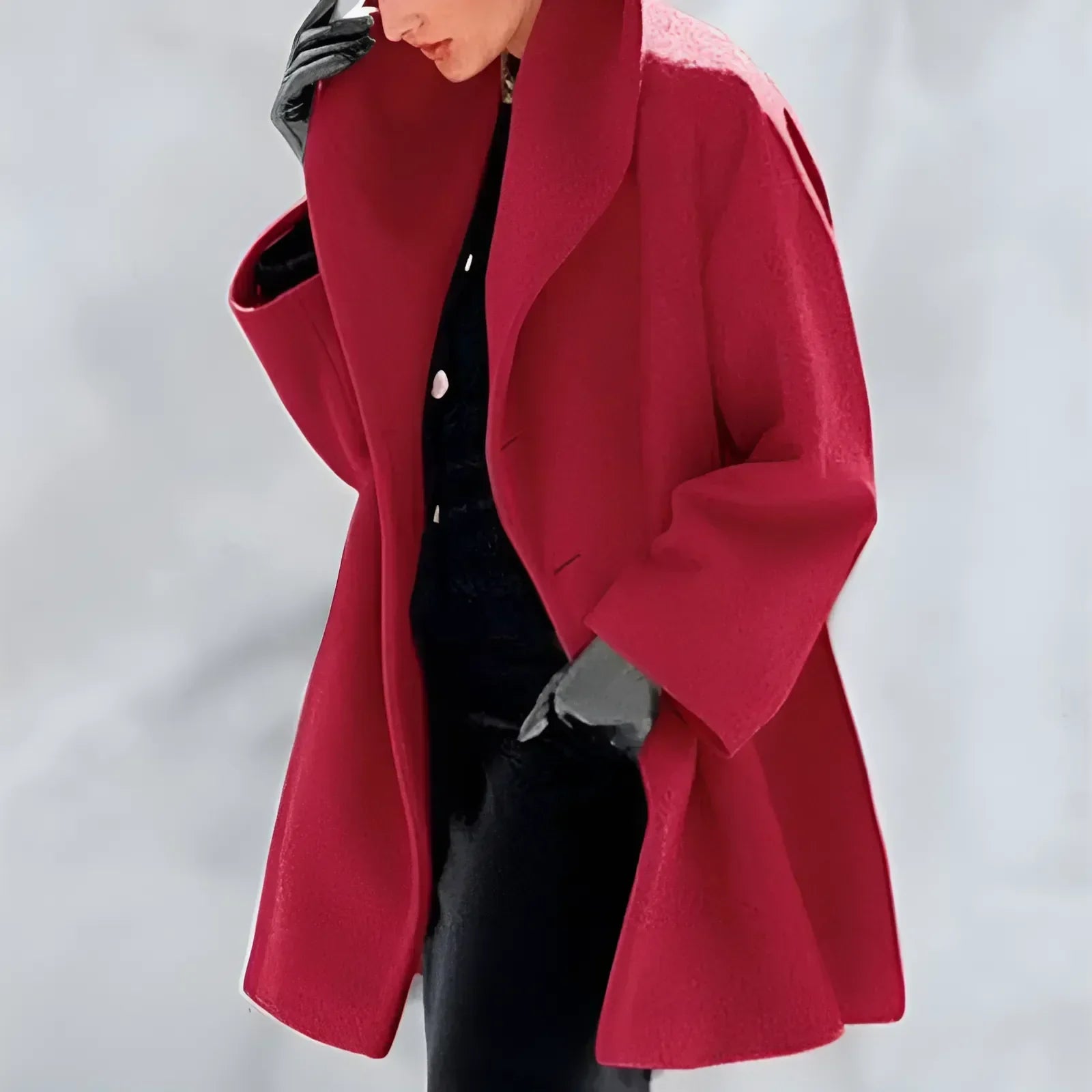 Damen-Wintermantel mit strukturdesign | Schnittdesign