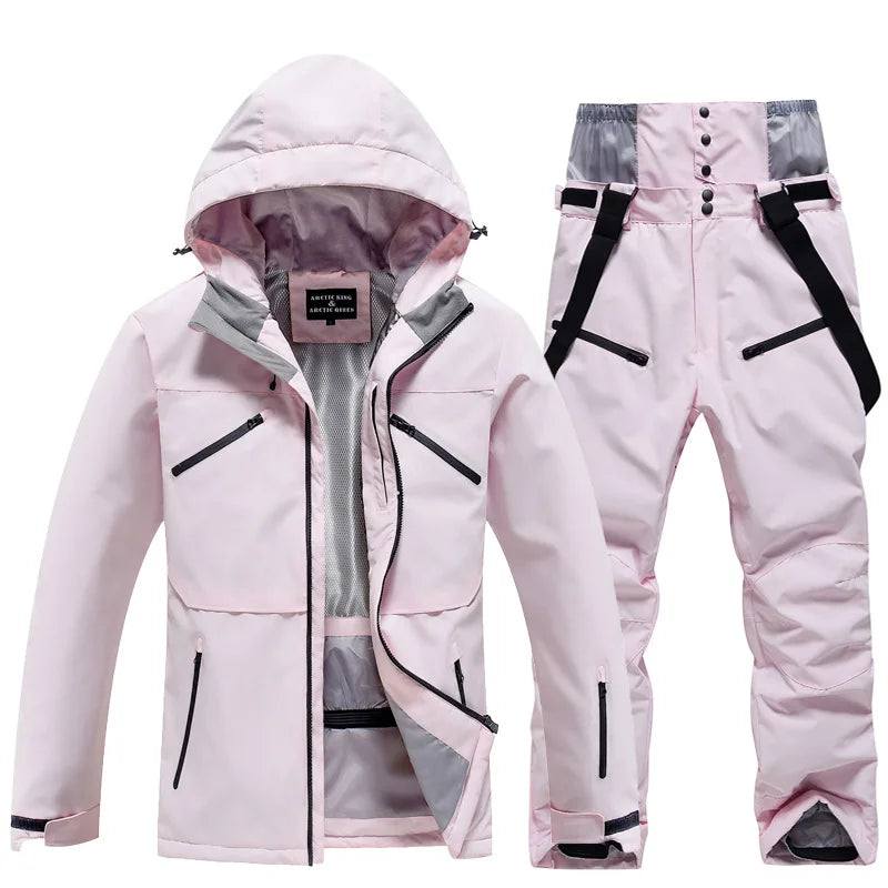 Unisex-Skianzug im zweiteiligen set | winterlicher funktionstil