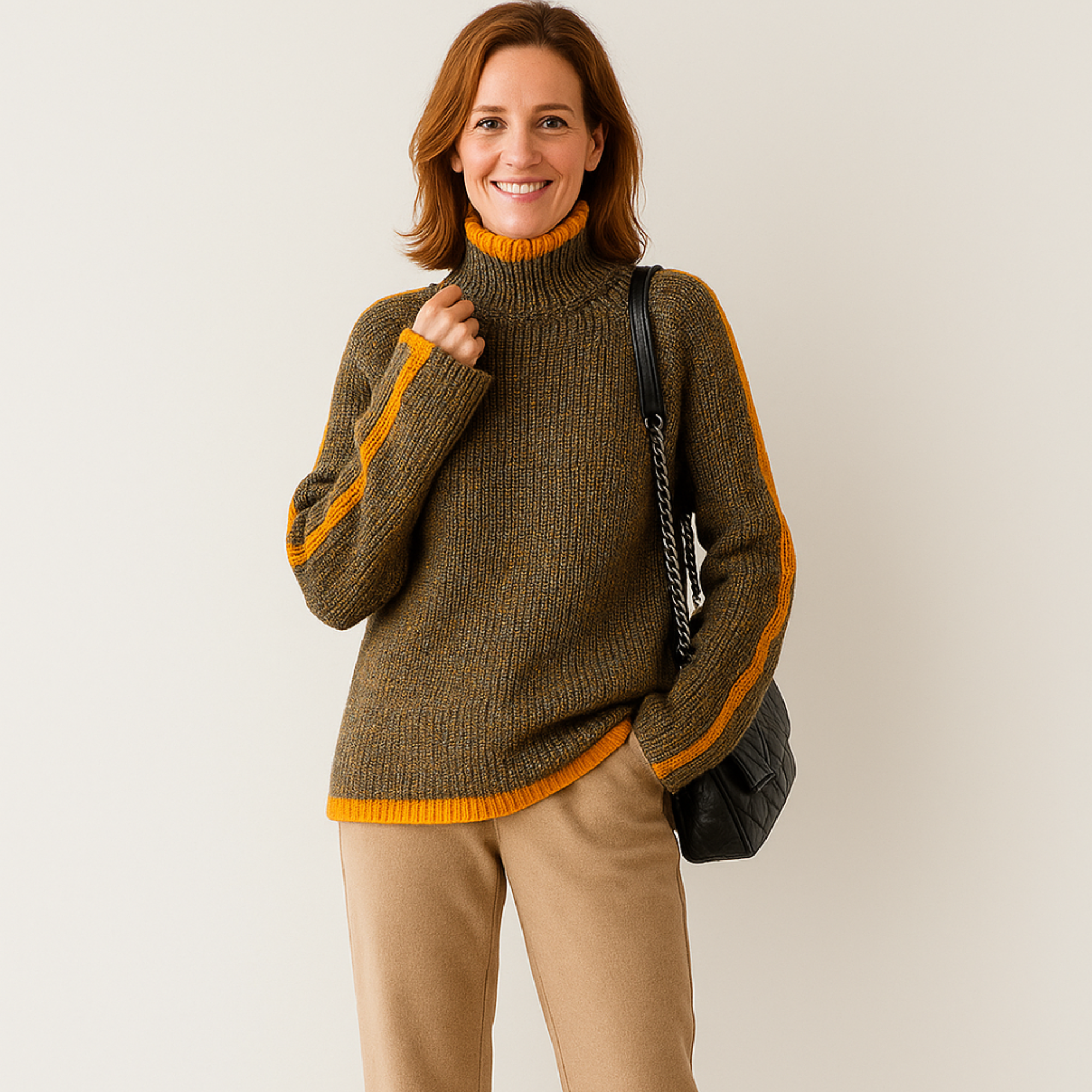 Damenpullover | Norweger-Muster mit gerader Passform