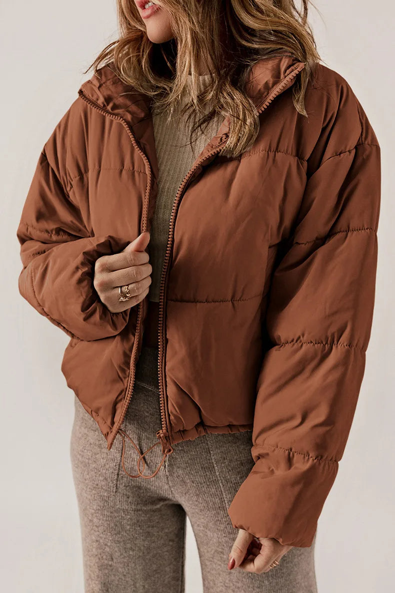 Damen Steppjacke | Reißverschluss und Eingrifftaschen