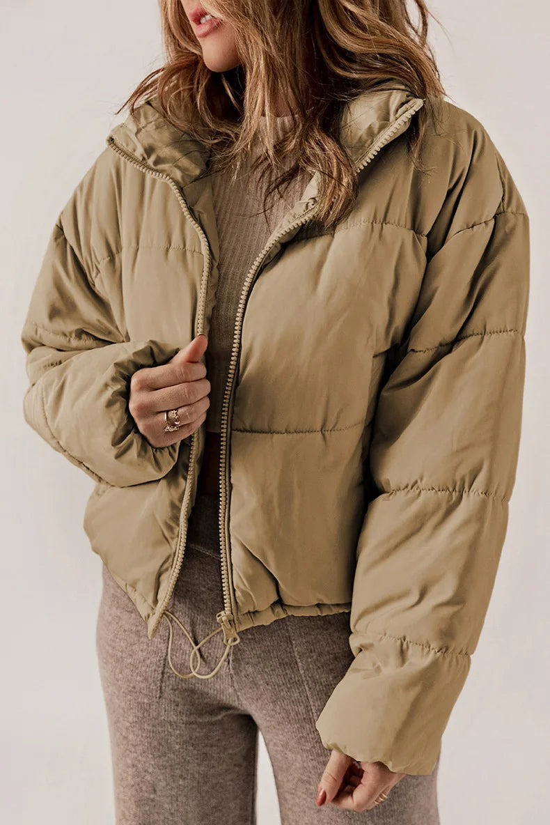 Damen Steppjacke | Reißverschluss und Eingrifftaschen