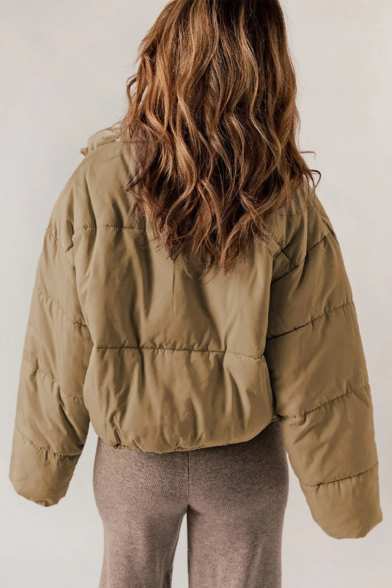 Damen Steppjacke | Reißverschluss und Eingrifftaschen