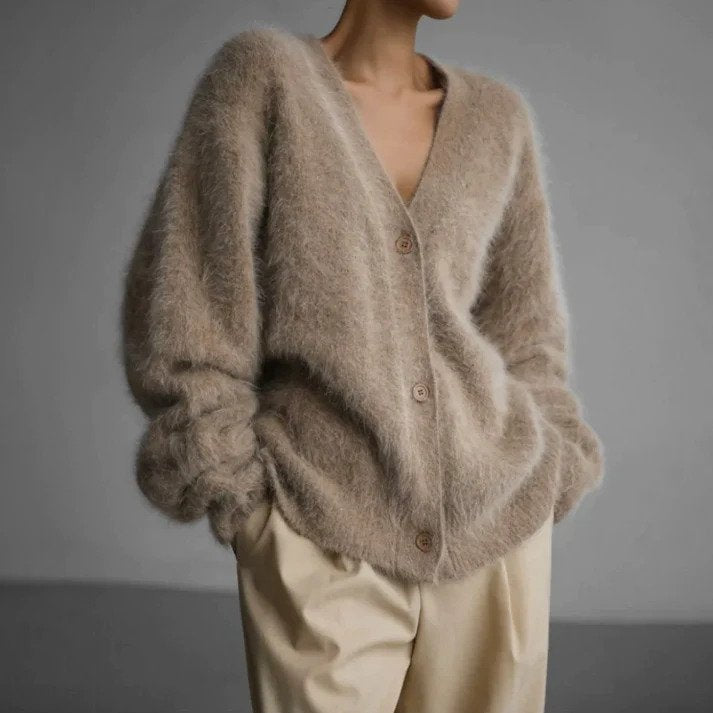 Warme Damen Strickjacke | Winter