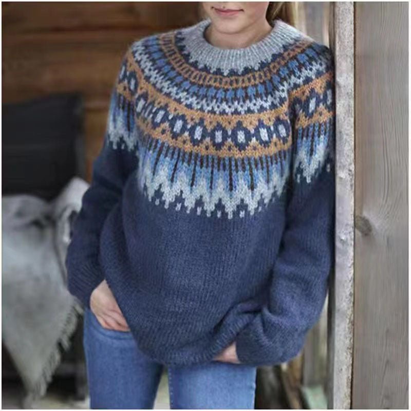 Norweger Pullover für Damen | Rundhals