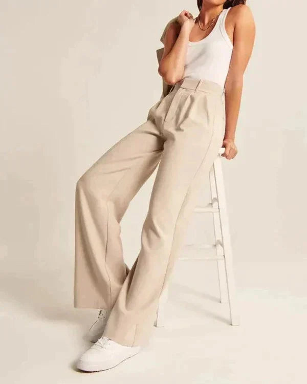 Damen Pantalon | Weite Beine mit hoher Taille