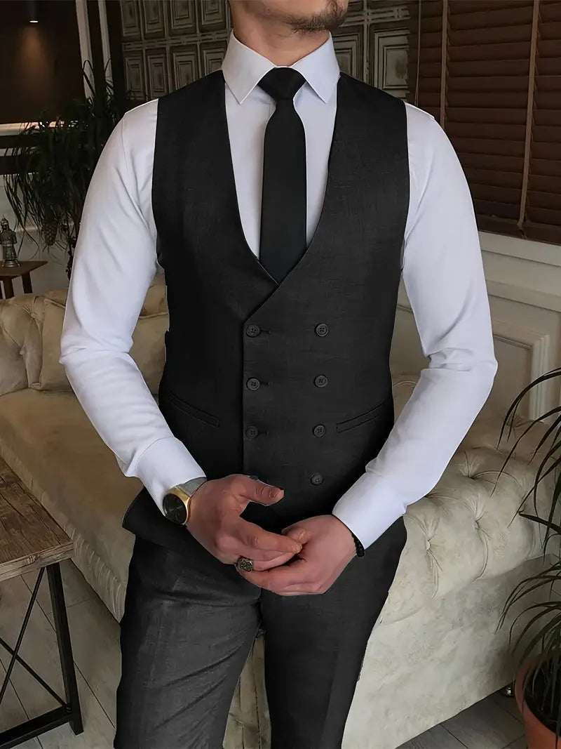 Herren Business-Set | Blazer, Weste und Hose in klarer Form