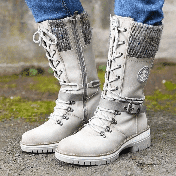 Damen-Schnürstiefel mit mittlerer schafthöhe | Wintertauglich