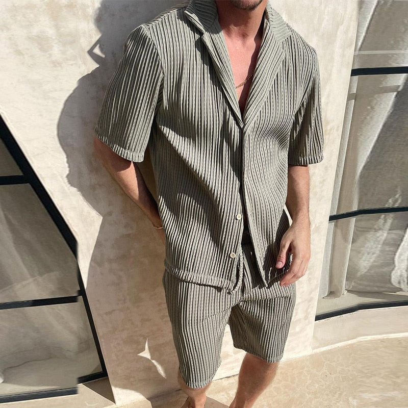Freizeitset Herren | Zweiteilig mit Oberteil und Shorts