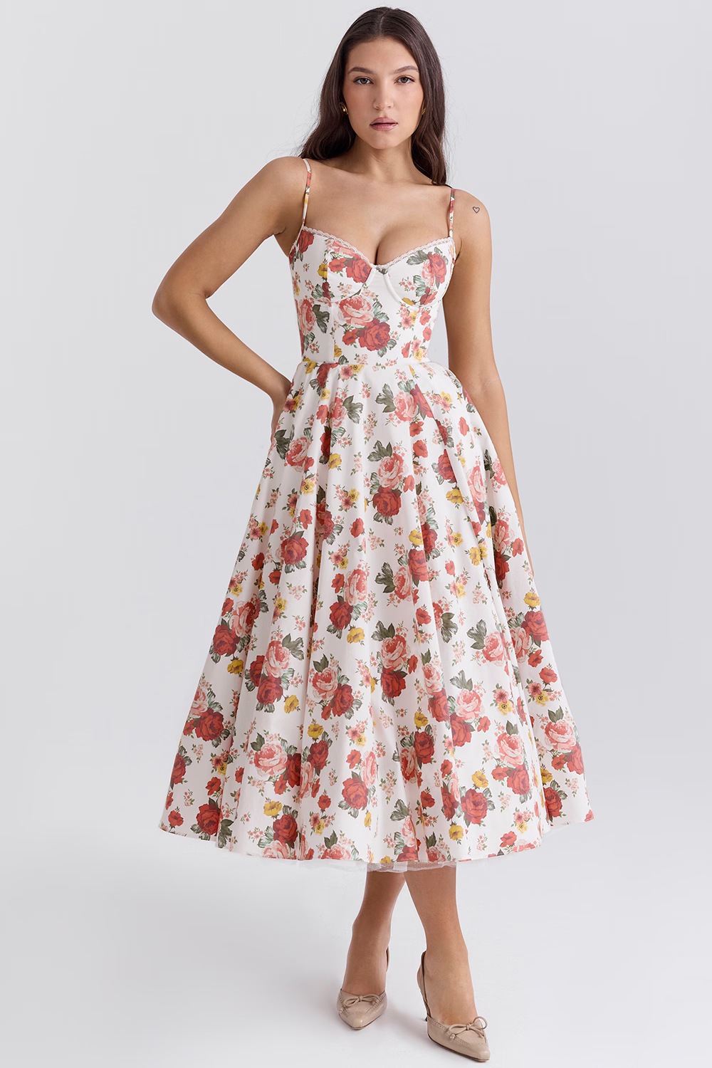 Damenkleid | A-Linie Rock und Korsettoberteil