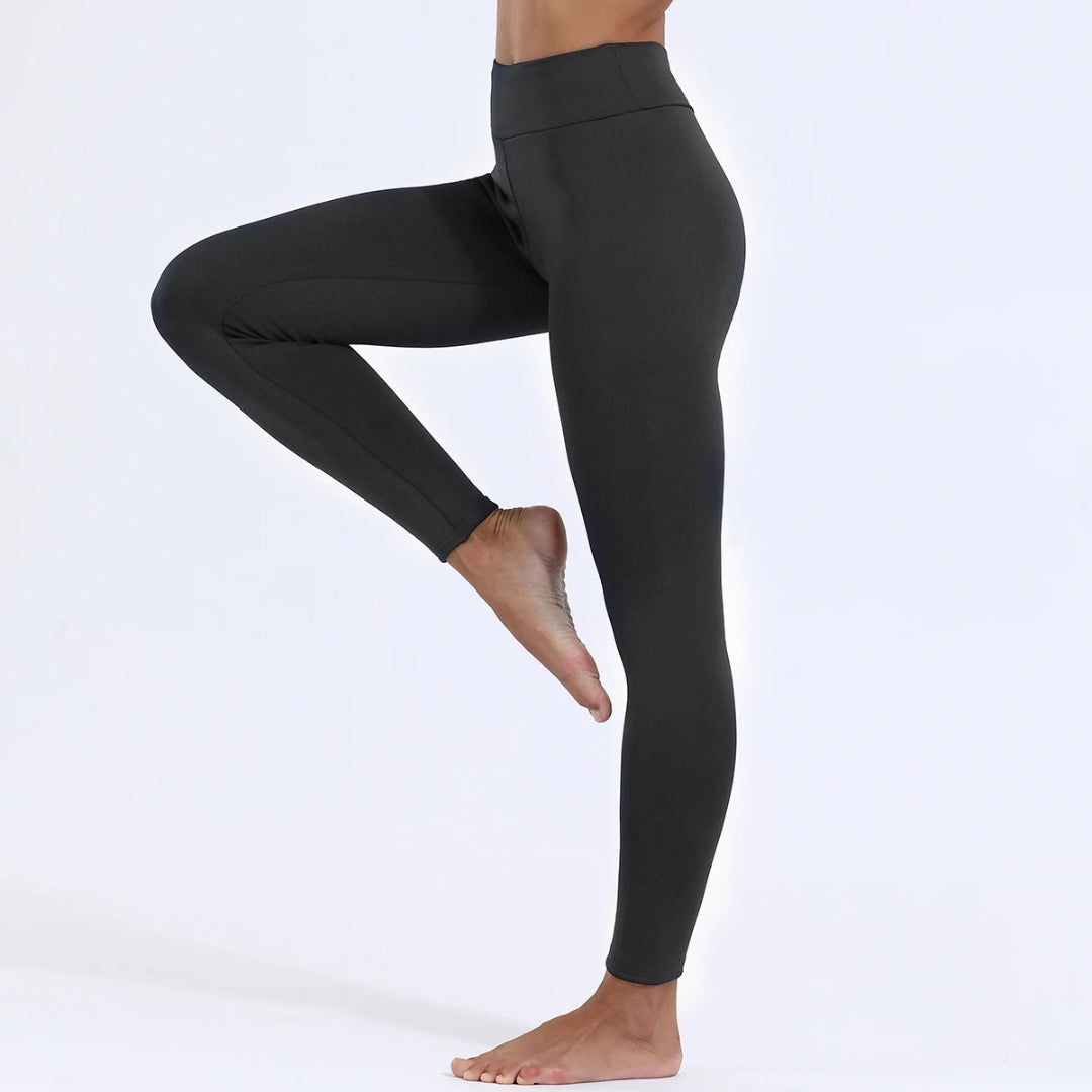 Damen Leggings | Fleece Ausführung blickdicht elastischer Bund