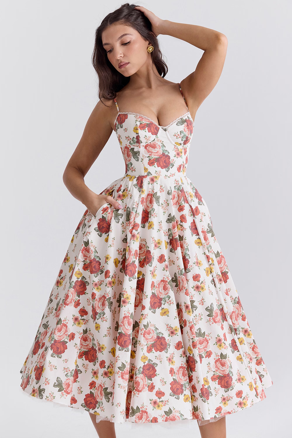 Damenkleid | A-Linie Rock und Korsettoberteil