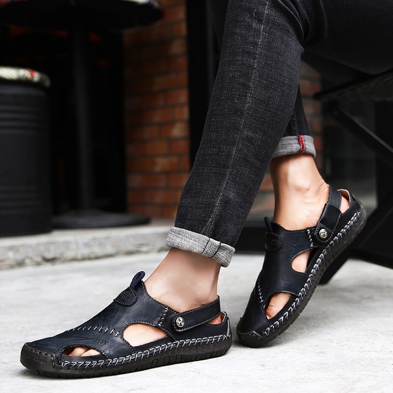 Herren Sandalen | offene Riemenform mit Fersenstütze