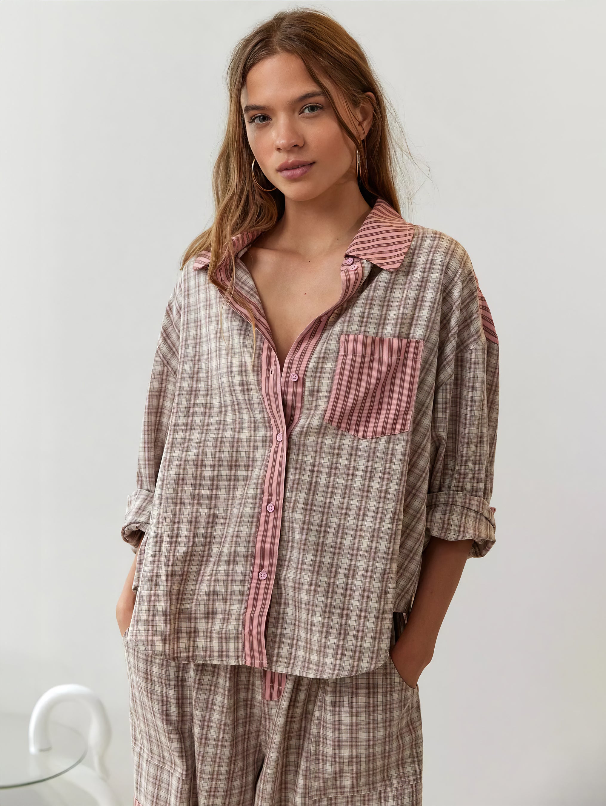 Damen Schlafset | Zweiteilige Ausführung mit ruhiger Schnittform