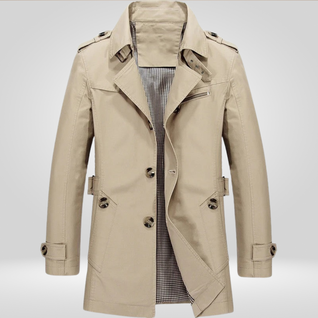 Herren Trenchcoat | Klassische Länge mit strukturierter Schnittführung