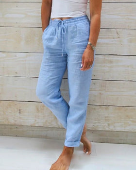Damen Hose | elastischer Bund und Seitentaschen
