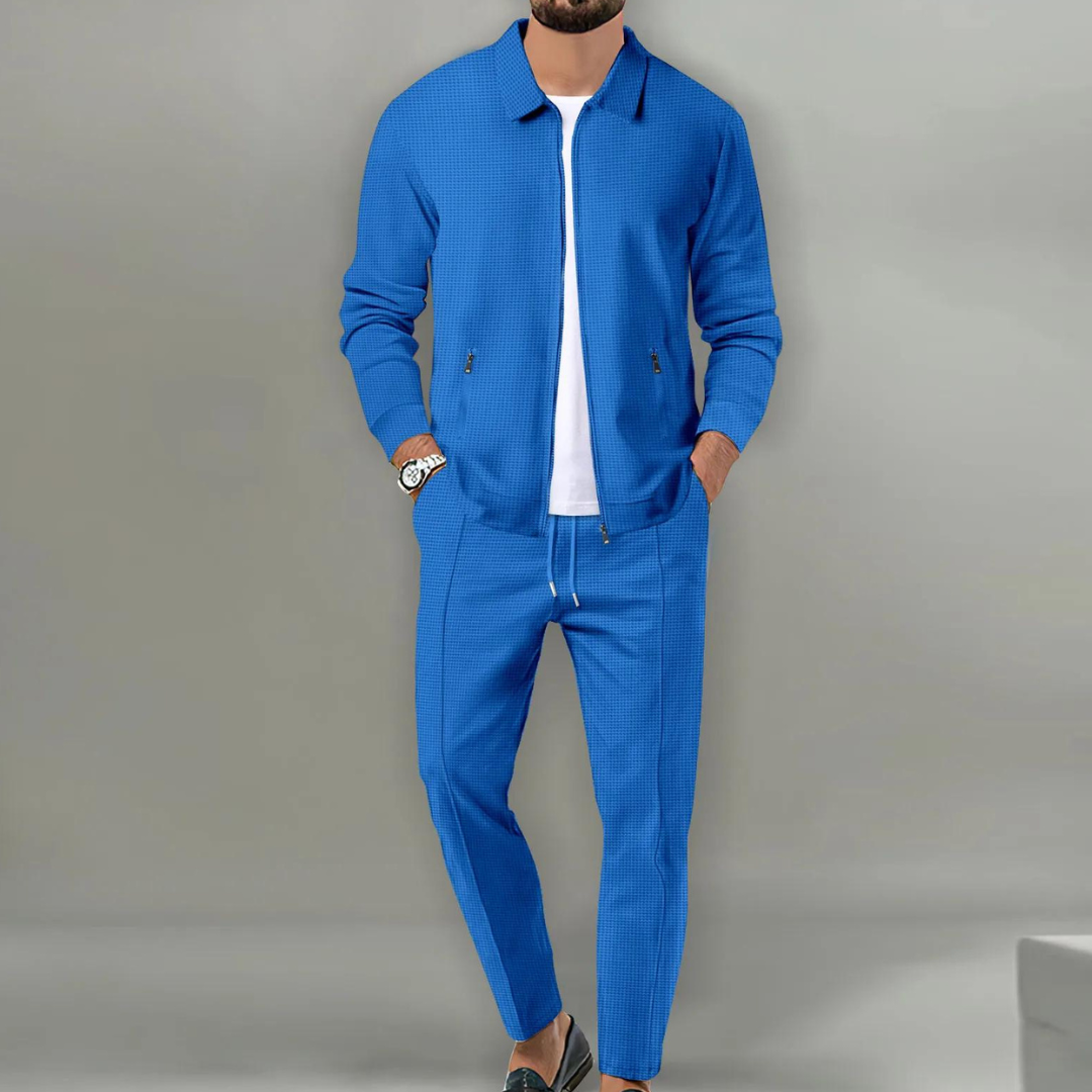 Zweiteiliges Herren-Set | Oberteil und Hose in relaxter Passform