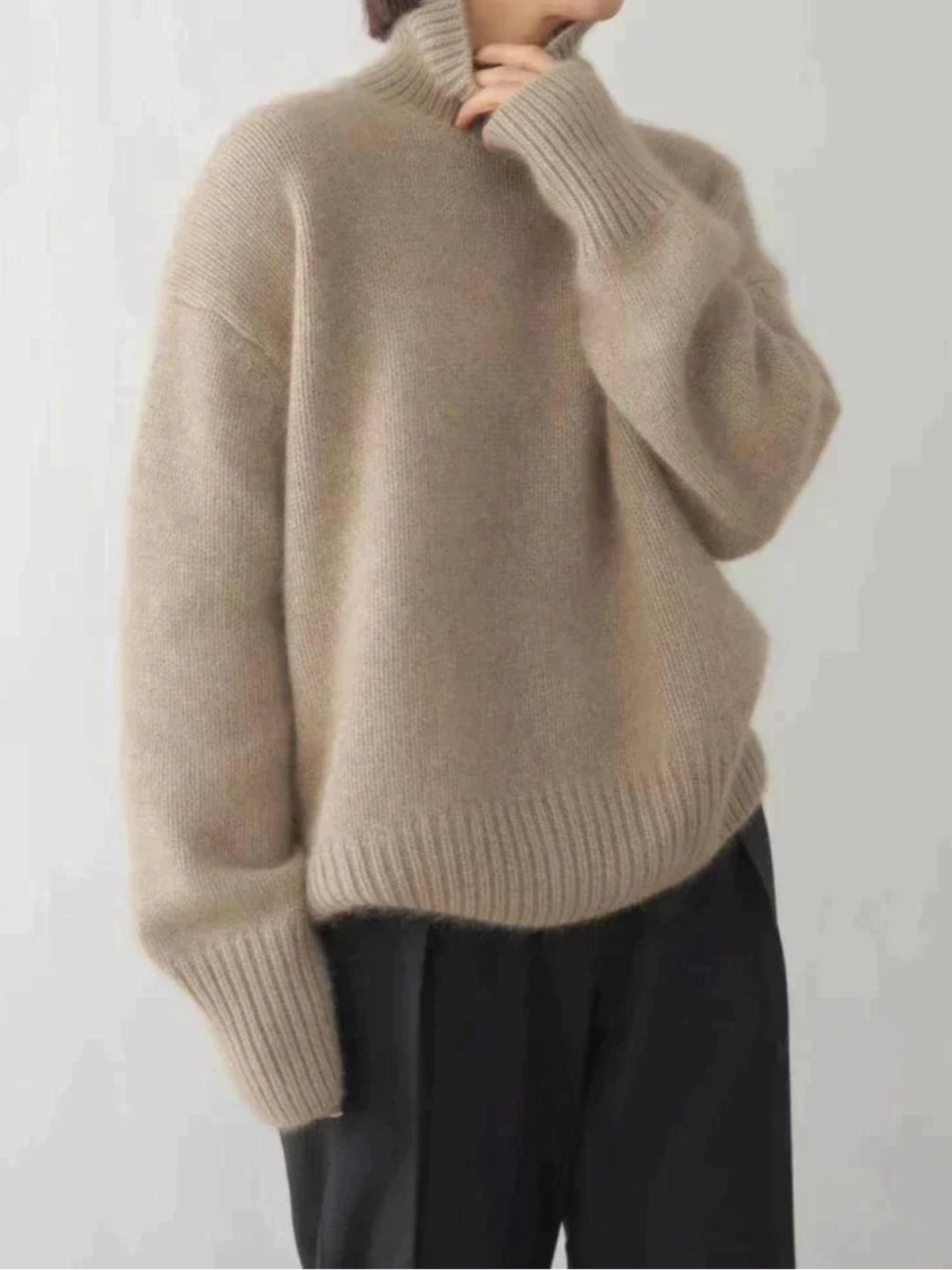 Rollkragenpullover für Damen | Normale Passform