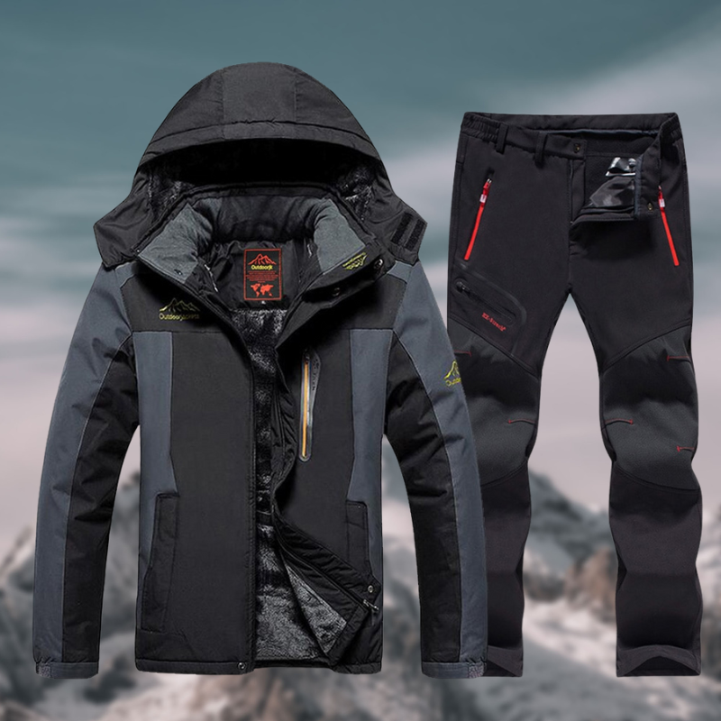 Herren Set | Zweiteilige Jacke Hose geschlossene Form Details
