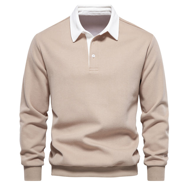 Poloshirt Herren | Klassischer Kragen mit V-Ausschnitt