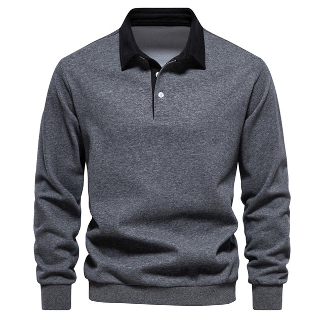 Herren Langarm Polo | gerader Aufbau mit klassischem Kragen