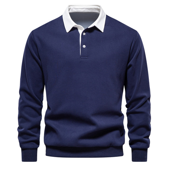 Poloshirt Herren | Klassischer Kragen mit V-Ausschnitt