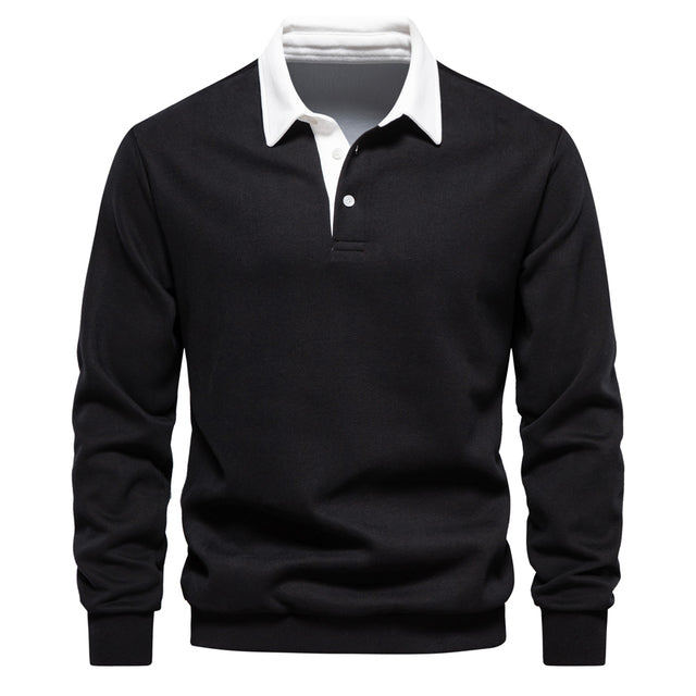 Herren Langarm Polo | gerader Aufbau mit klassischem Kragen
