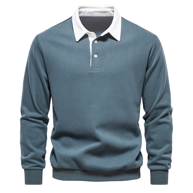 Herren Langarm Polo | gerader Aufbau mit klassischem Kragen