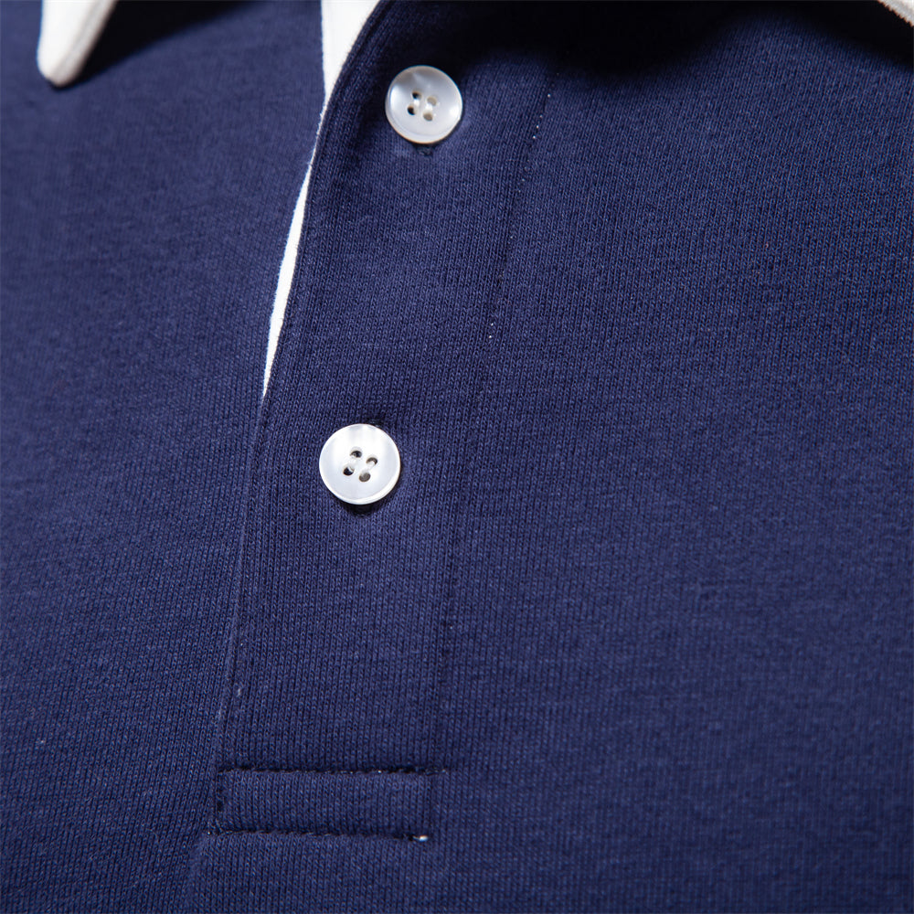 Herren Langarm Polo | gerader Aufbau mit klassischem Kragen