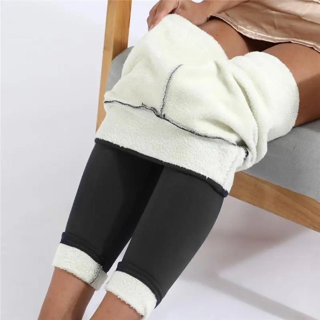 Damen Leggings | Fleece Ausführung blickdicht elastischer Bund