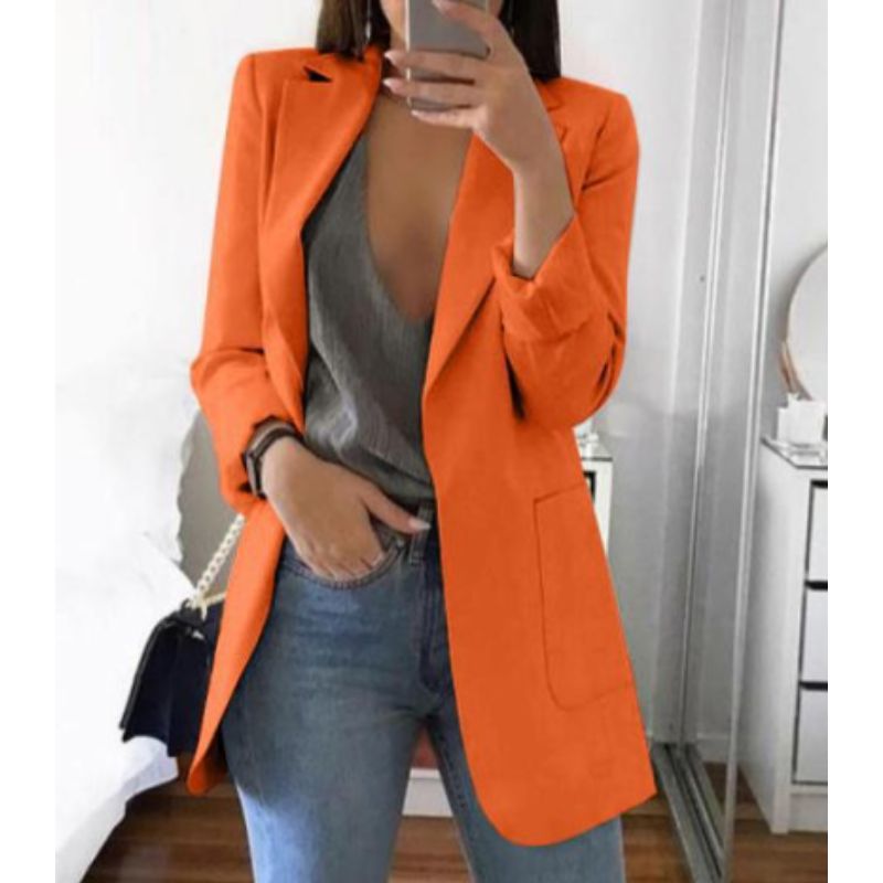 Damen-Blazer mit Langarmkonstruktion | sachliche Linienstruktur