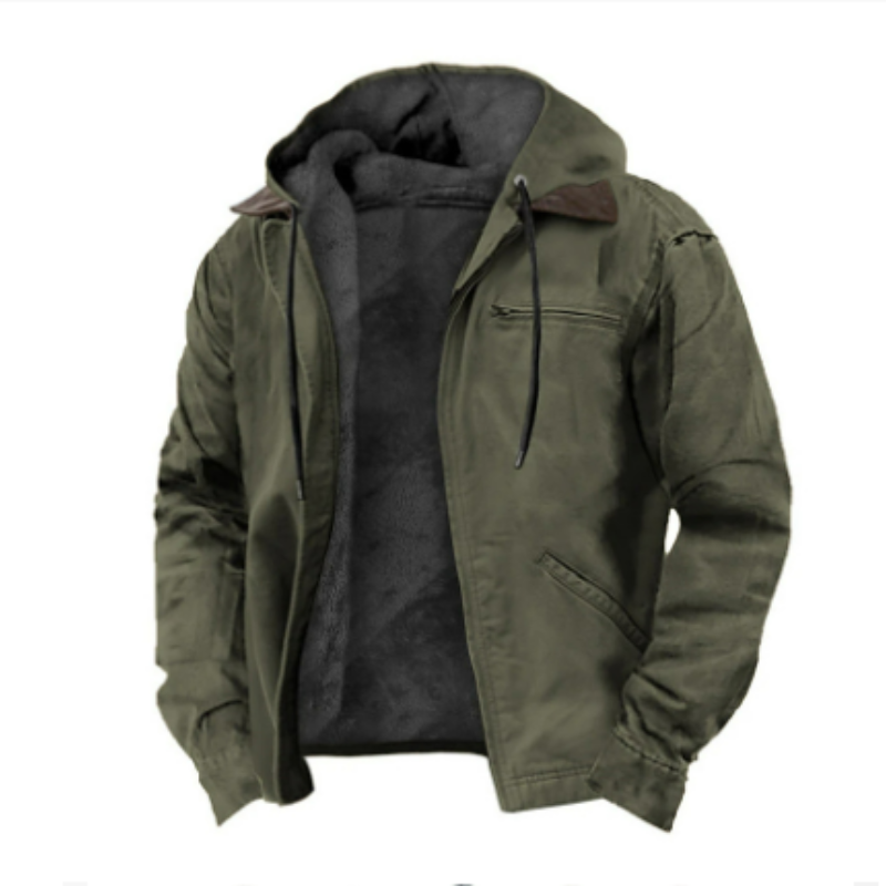 Herrenjacke mit Kapuzenform | Übergangsgeeignet