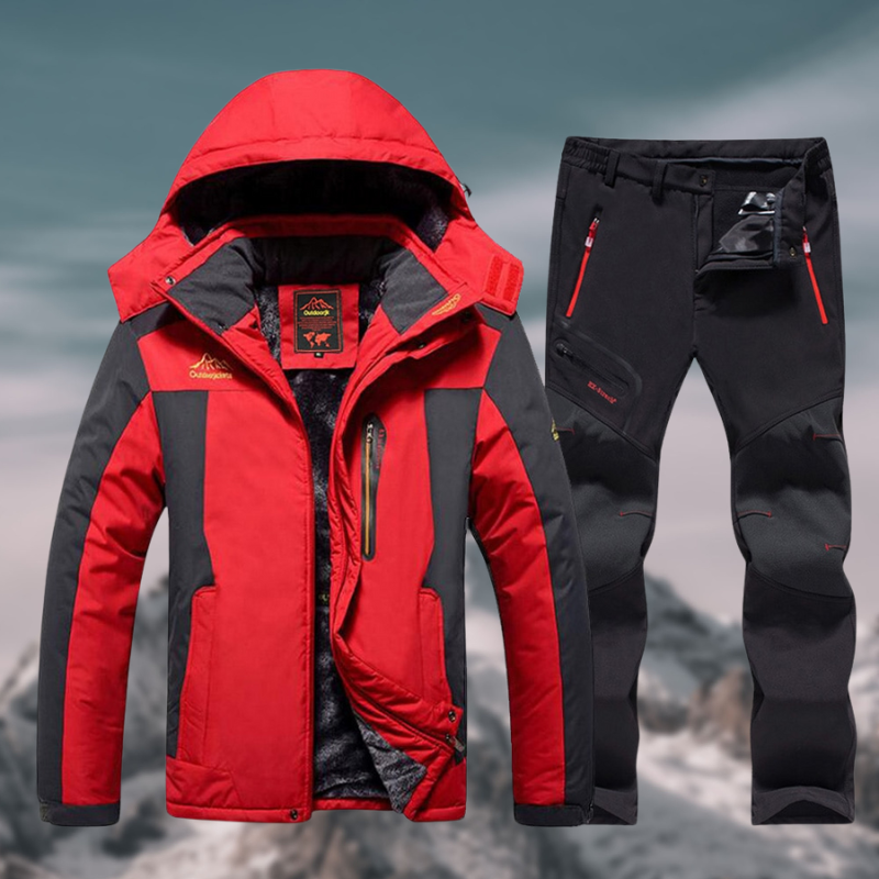 Herren Set | Zweiteilige Jacke Hose geschlossene Form Details