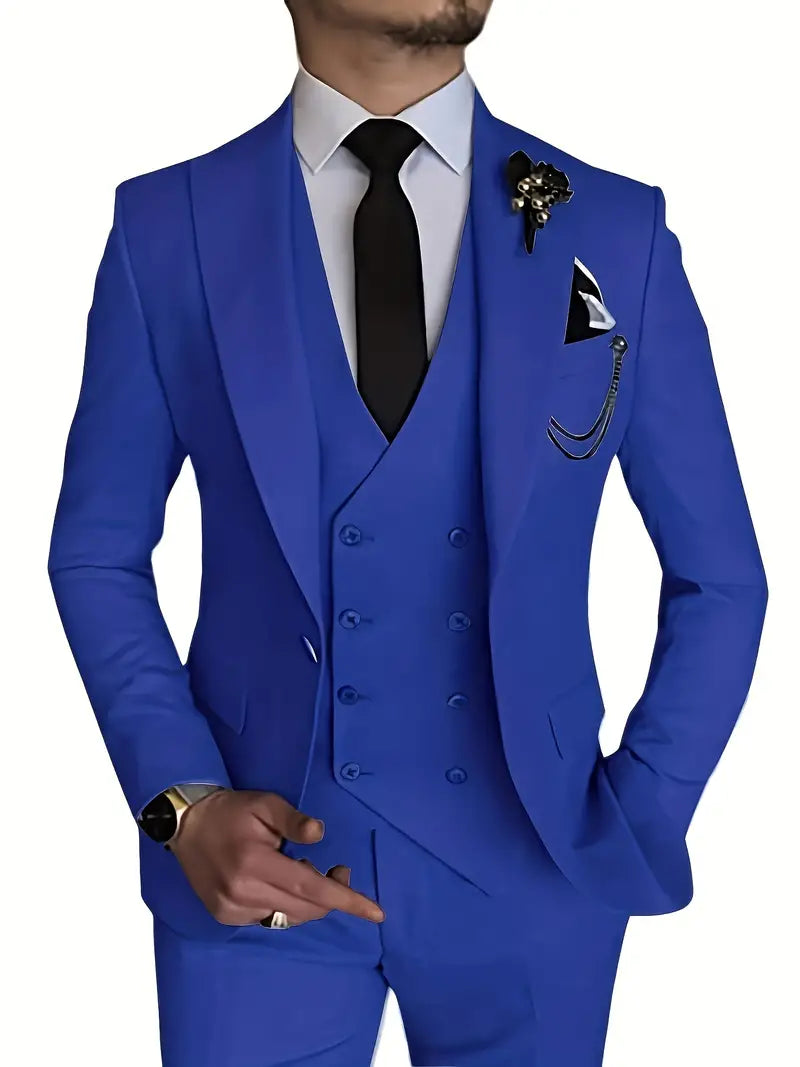 Herren Business-Set | Blazer, Weste und Hose in klarer Form