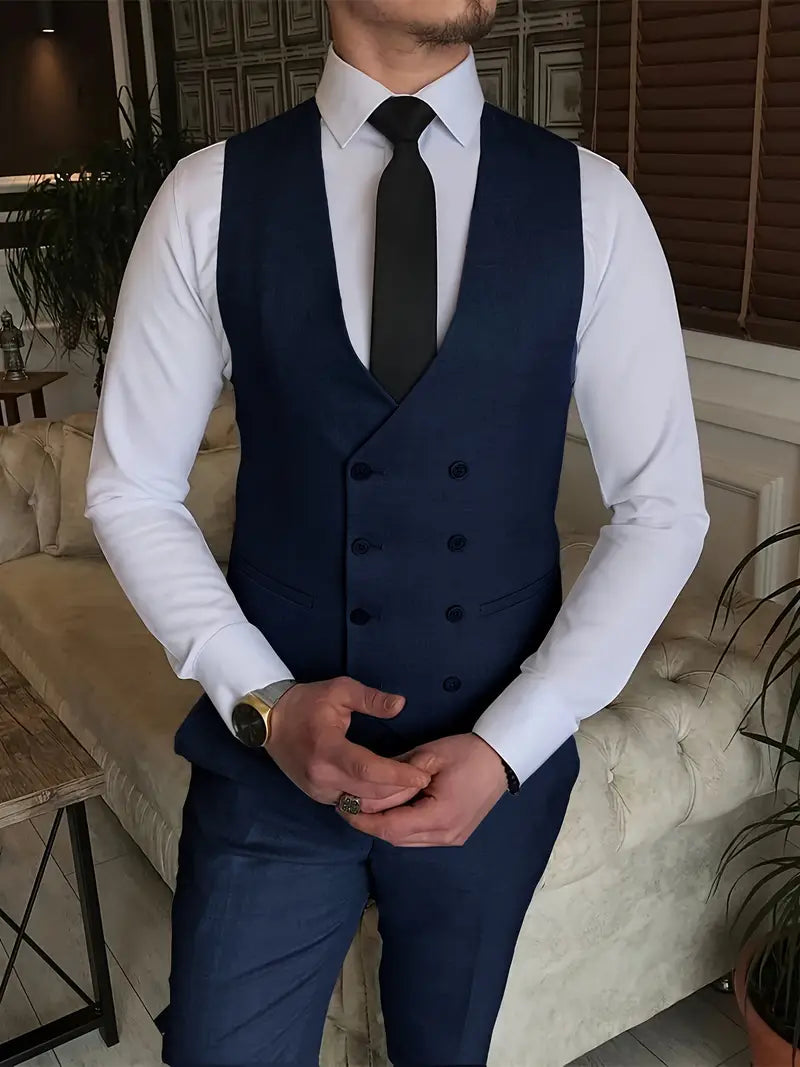 Herren Business-Set | Blazer, Weste und Hose in klarer Form