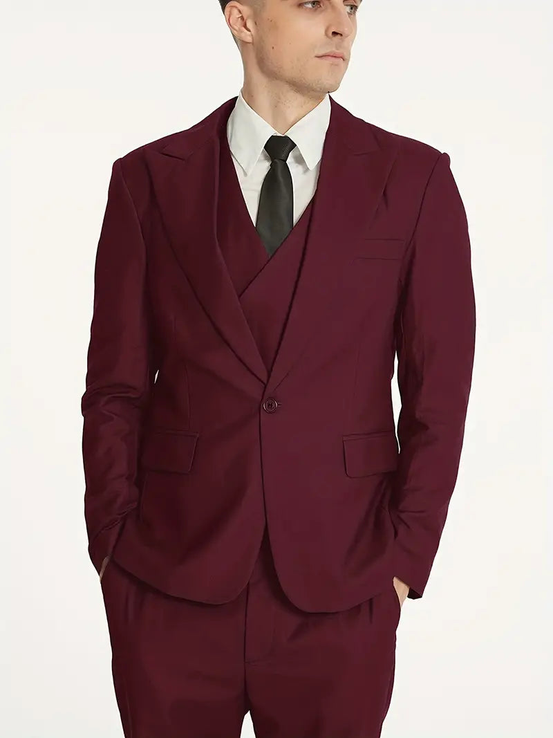 Herren Business-Set | Blazer, Weste und Hose in klarer Form