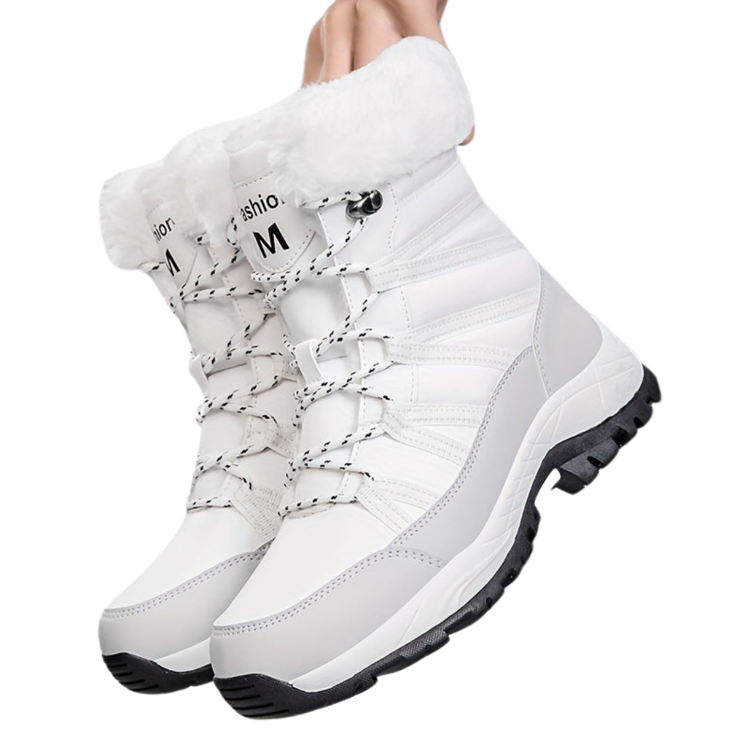 Damen Winterstiefel | Hoher Schaft geschlossene Form Profilsohle