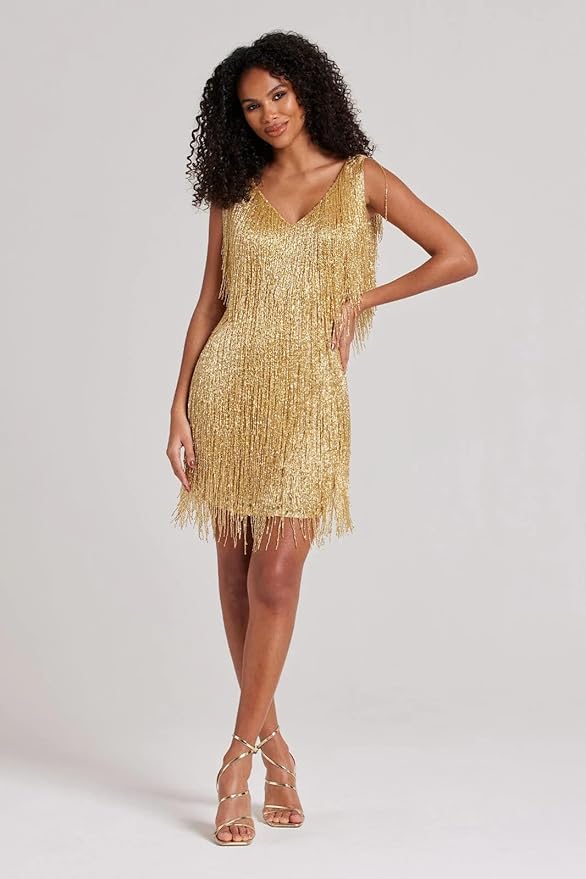Damen Kleid | Wickeloptik mit V-Neck und mittellanger Form
