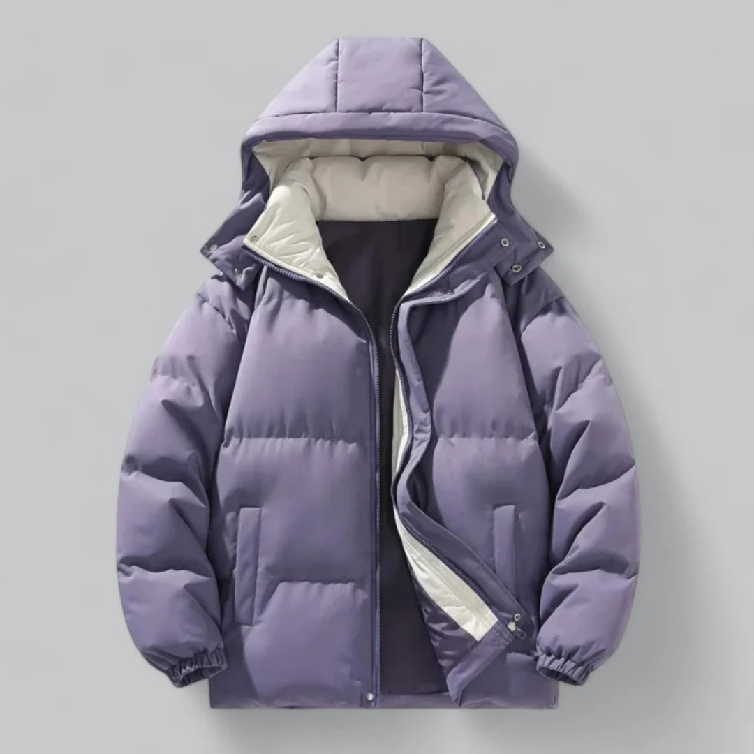 Herren-Pufferjacke mit Kapuzenaufbau | gesteppte konstruktion