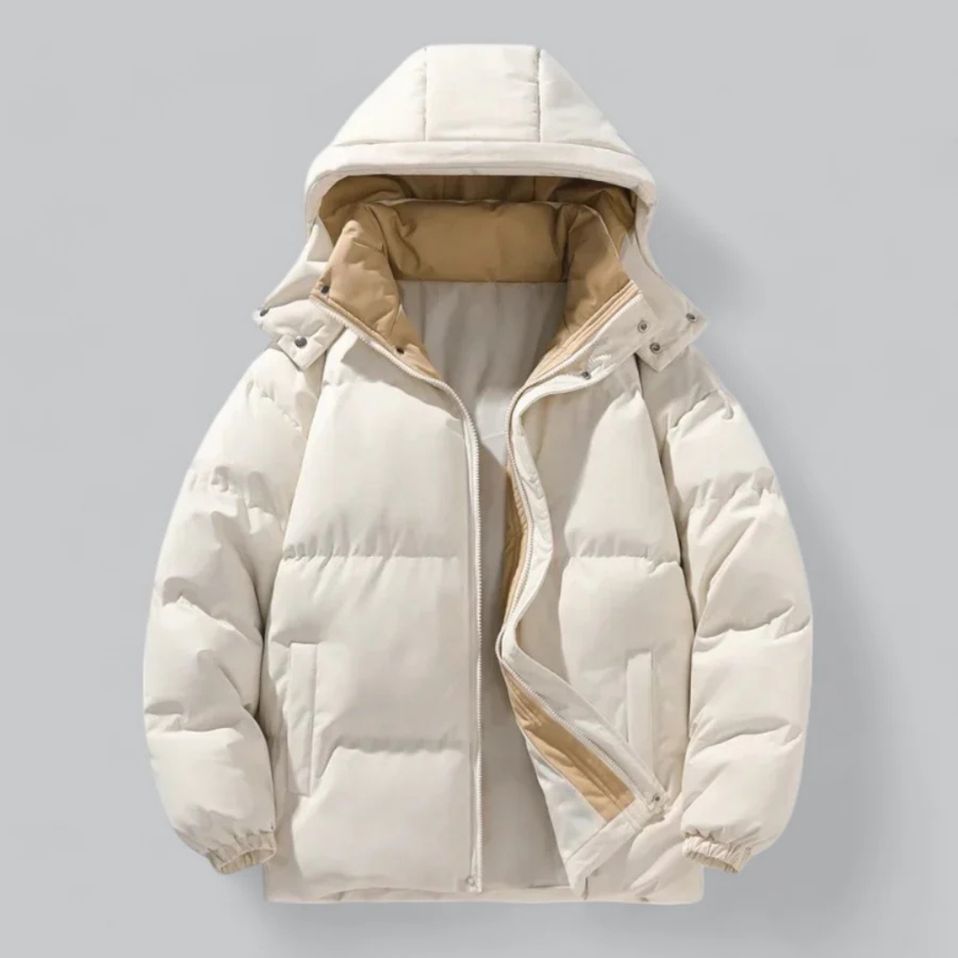 Herren-Pufferjacke mit Kapuzenaufbau | gesteppte konstruktion