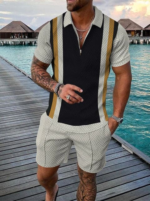Herren Freizeit-Set | zweiteiliges Outfit mit Aufdruck