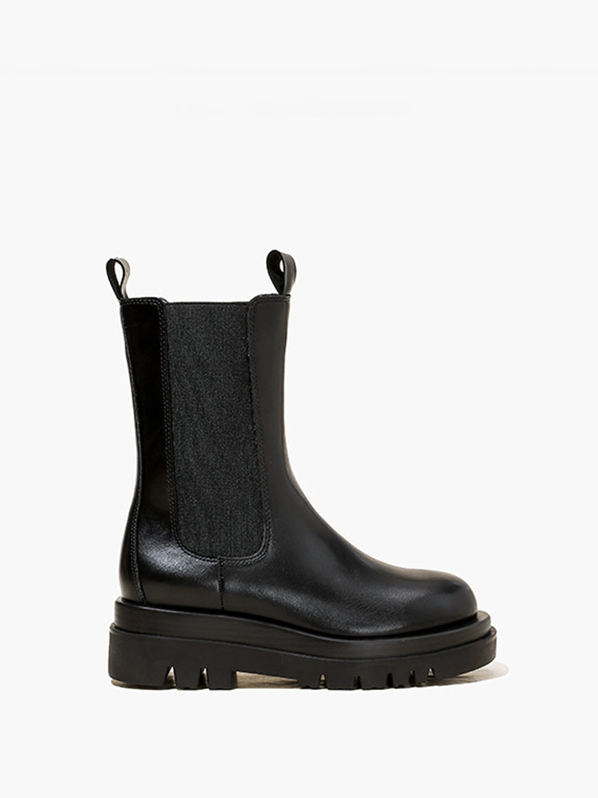 Damenstiefel | Chelsea-Form mit Plateau-Sohle