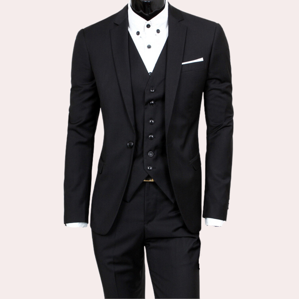 Herren-Anzug mit Schlanker Passform | dreiteiliges Set