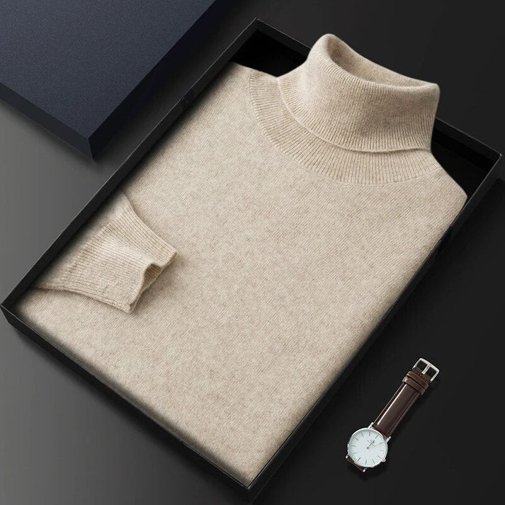 Herren Rollkragenpullover | klar geschnittene Passform